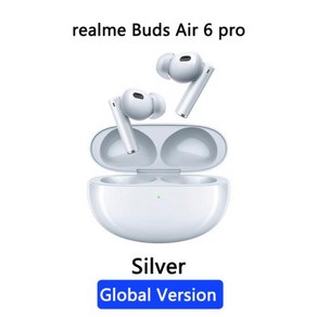 Realme Buds Ai 6 Po 글로벌 버전 트루 와이어리스 이어폰 심해 소음 감소 2.0 블루투스 5.3 IP55 헤드폰 50dB, White GL 72h ship