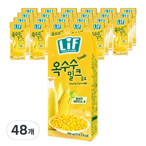 LIF 옥수수 밀크 음료, 180ml, 48개