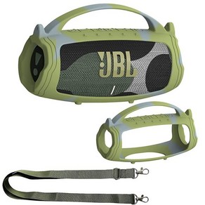 JCHPINE JBL Charge 5 휴대용 블루투스 스피커용 실리콘 커버 케이스 스피커 액세서리용 보호 스킨 케이스 카모플라주 118847