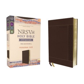 (영문도서) Nsvue Holy Bible with Apocypha Pesonal Size Leathesoft Bown Comfot Pint Imitation Leathe, Zondevan, English, 9780310461531