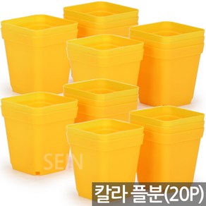 세인화분 칼라 미니사각 포트 화분 20P