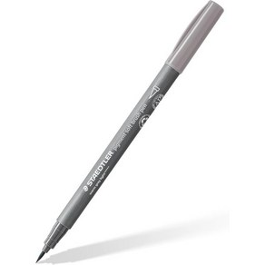 스테들러 STAEDTLER Pigment Ats 소프트 브러쉬 펜 그레이 색상 펜 6개 팩 372 C6 108407, Gey Light