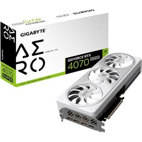 기가바이트 Gigabyte 지포스 RTX 4070 슈퍼 AERO OC 12G 그래픽 카드 윈드포스 팬 3배 12GB 192