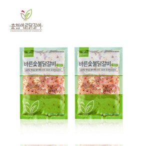 춘천바른닭갈비 양념 숯불닭갈비 택배 캠핑요리 음식, 숯불닭갈비 허브맛 1kg (3인분), 1개, 1kg