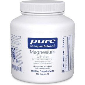 퓨어 캡슐레이션 마그네슘 시트레이트 Magnesium (citate) 180캡슐, 180정, 1개