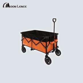 Moon Lence 아웃도어 캠핑 폴딩 웨건 135L (작은바퀴 브레이크 포함), 1개, 오렌지블랙