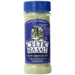 Light Gey Celtic Sea Salt Shake – Easy to Use L 연한 회색 켈트 바다 소금 셰이커 – 사용하기 쉽고 리필이 가능하고 재사용이 가능한, 226g, 1개