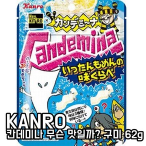 일본간식 일본구미 일본젤리 일본스낵 Kano 칸로 Candemina 칸데미나 무슨 맛일까 구미 62g, 1개