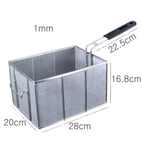 JINGHENG 업소용 사각 튀김기 치킨 감자튀김 후라이드 건지기 기름망 바구니 상업용 여과망