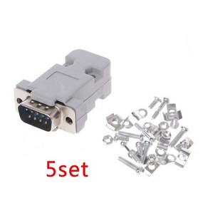 소켓 DSub 9 핀 PCB 커넥터와 5 개/몫 DB9 RS232 남성 여성 커넥터, [01] Male, 5개