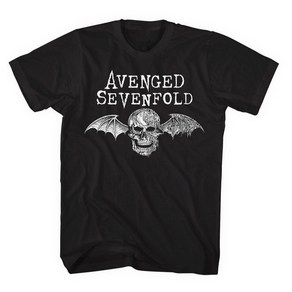 ROCKPANDA Avenged Sevenfold Death Bat Logo 반팔티