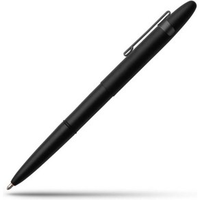 Fishe Space Pen 불릿 펜 400 시리즈 매트 블랙 클립 포함 선물 박스형, Matte Black