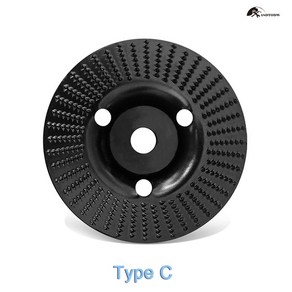 목공방 나무 홈파기 블레이드 스타일 목재 앵글 그라인딩 휠 연마 디스크 그라인더 카바이드 코팅 22mm 보어 쉐이핑 샌딩 조각 회전 도구, 03 Type C_01 22x125mm, 1개