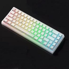 XVX M67 JadeStone 기계식 키보드 유무선 게이밍 RGB 68% 배열 키보드, 제조사축, 화이트