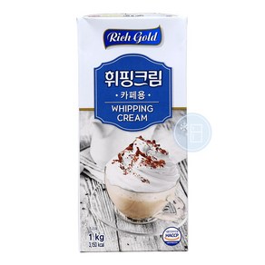 푸드올마켓_ 동서 리치골드 휘핑크림 1kg /가당 /냉장, 1개