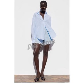 ZARA 자라 린넨 스트라이프 셔츠 8741055