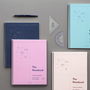 아이코닉 Basic notebook 수학노트 수학연습장 공부노트 과목공책, 1개, 38 Navy