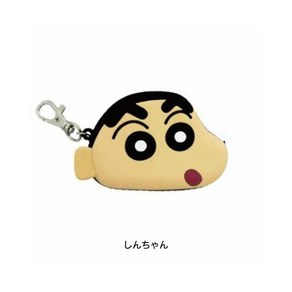 [하토르] 짱구 동전지갑 부리부리 흰둥이 파우치 실리콘 키링 (일본직수입)