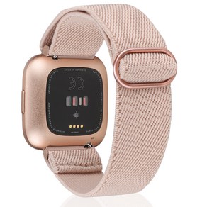 Fitbit Versa 밴드용 Wearlizer 탄성 나일론 시계 스트랩 Fitbit Versa 2 밴드용 22mm 신축성 조절 밴드 여성 Soft Scrunchies 스트랩