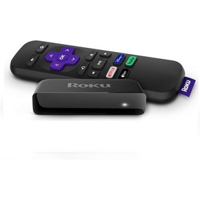 Roku 프리미어  HD 4K HDR 스트리밍 미디어 플레이어 심플 리모컨 및 프리미엄 HDMI 케이블 블랙