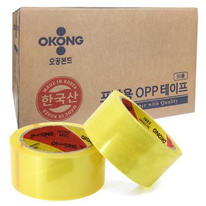 [오공본드] 투명 OPP박스테이프 100m 1Box(30개) 박스테이프, 30개