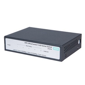 HPE Auba JH327A 기가 5포트 스위치허브, 1개