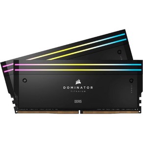 코르세어 도미네이터 티타늄 RGB DDR5 RAM 96GB 2x48GB DDR5 6600MHz CL32 인텔 XMP iCUE 호환 컴퓨터 메모리 블랙 CMP96GX5M2B660