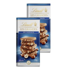 린트 르 그랜드 밀크 초콜릿 헤이즐넛 블록 Lindt Les Gandes Milk Chocolate Hazelnut Block, 150g, 2개