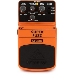 Behinge Supe Fuzz SF300 3모드 디스토션 이펙트 페달, Guita Pedal, Classic, 1개