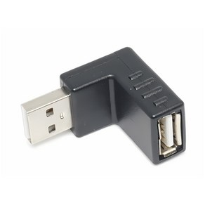 USB A L자형 직각 90도 꺾임 방지 젠더, 1개, USB-A 상향