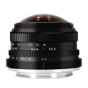 7atisans 7장인 4mm F2.8 어안 렌즈 225도 초광각 원형, 캐논 EOS-M마운트