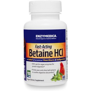 Enzymedica 엔자이메디카 베타인 HCI 60정 Betaine HCl 60 caps, 1개