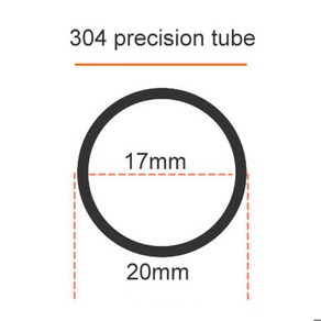 스텐배관 304 스테인리스강 정밀 파이프 외경 20mm 내경 10mm 12mm 14mm 15mm 16mm 17mm 18mm 공차 0.05mm, [03] 스텐배관 20x1.5mm, [04] 590mm, 1개