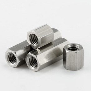 125pcs M5 M6 M8 M10 M12 A2-70 304 스테인레스 스틸 DIN6334 육각 육각 연장 롱로드 커플 링 너트 커넥터 조인트 관형 너트, 1개