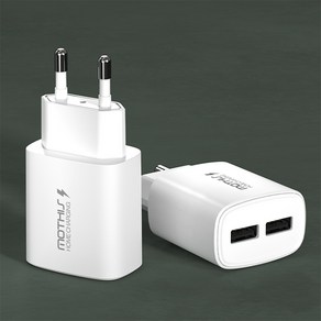 2..1A 2포트 USB 듀얼 충전기 어댑터 (갤럭시 아이폰 동시충전)