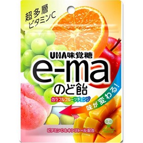 UHA 미각당 e-MA 목캔디 5가지 과일맛 50g 6봉지