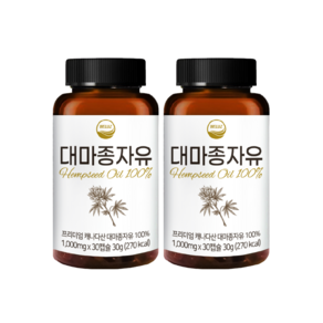 대마종자유 햄프씨드오일 영양제 30g, 2개, 30정