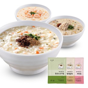 CS002 서울마님죽 한우소고기죽+영양닭죽+새우죽 set, 500g, 1세트