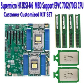 H12DSI-N6 Rev 2.0 서버 마더보드 + * EPYC 7773X CPU 프로세서, 19 8GB 2933Mhz 1Pcs