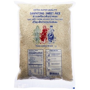 Thee Ladies Sanpatong Sweet Rice 5 lbs Thee Ladies Sanpatong 찹쌀 5 lbs, 1개, 2.27kg