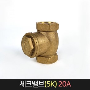 황동 체크밸브 5K 20A / 스윙 체크 역류방지 밸브, 1개