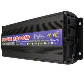 순수 정현파 인버터 DC 12V 24V 48V 60V AC 220V 110V 60HZ 자동차 홈 1000W 변환기 태양광, 1개