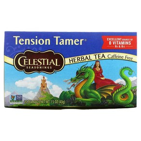 Celestial Seasonings 허벌 티 텐션 테이머 카페인 프리 티백 20 개입 1.5 온즈 (43 g) 2팩, 43g, 2개, 20개입