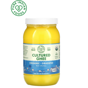 퓨어 인디안 푸드 Pue Indian Foods 발효 기(Cultued Ghee) 방목 유기농 15 oz (425 g), 425g, 1개