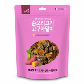 자연애채널펫 순오리고기 고구마말이 애견용 간식 300 g, 오리 + 고구마 혼합맛, 300g, 2개