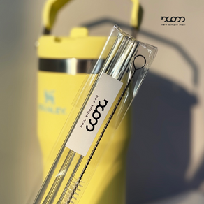 스탠리 아이스플로우플립 스트로 텀블러 빨대 호환, 1세트, 591ml, 투명