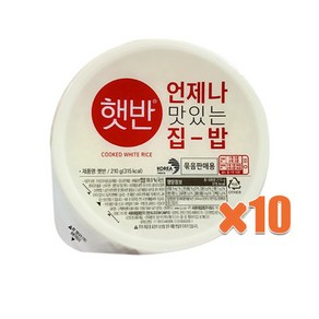 CJ제일제당 햇반 백미 210g x10개