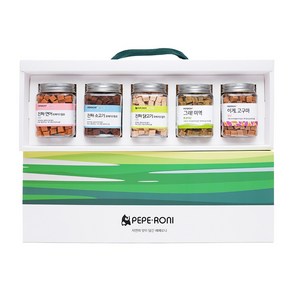 Gift box 페페로니 진짜 시리즈 5개 SET 연어+소고기+닭고기+그래 미역+이게 고구마, 보랏빛 달, 180g, 1개