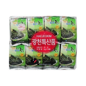 광천 해저 파래김 (4gX16봉)X8개입 BOX 식품 > 신선식품 수산물/건어물 김 조미김 도시락김, 8개