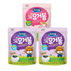 일동후디스 아이얌 그릭요거볼 혼합, 1세트, 블루베리[2]+딸기[1], 20g